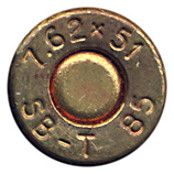 7.62mm NATO Grenade Blank  Spain 7.62x51 85 SB-T head view.