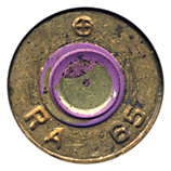 7.62mm NATO Ball M80 United States ⊕ RA 65 head view.