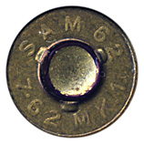 7.62mm NATO Ball MK1 South Africa SAM 62 MK.1 7.62 head view.