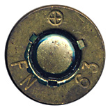 7.62mm NATO Ball SS77 Belgium ⊕ FN 63 head view.