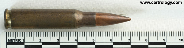 7.62mm NATO Ball SS77 Belgium ⊕ FN 63 profile view.