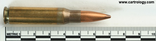 7.62mm NATO Ball  Yugoslavia IK-83 7.62MM profile view.