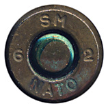 7.62mm NATO Ball  Sweden SM 6 NATO 2 head view.