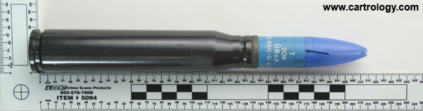 20 x 139mm HS820 TP-T  West Germany 20x139 DM1A1 DN (on primer assembly) DM64 DN-5-5 profile view.