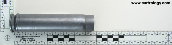 27 x 145mm B New Unprimed Empty  West Germany 27x145 DM1001 LOS DN-1-PILOT A-X profile view.