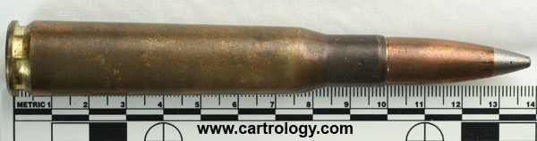 .50 BMG API  Belgium FN 57 12.7 profile view.