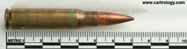 7.62mm NATO Ball M80 United States ⊕ WRA 63 profile view.