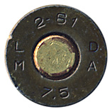 7.5 x 54mm MAS Ball  France LM 2-61 DA 7.5 head view.