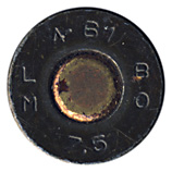 7.5 x 54mm MAS Ball  France LM 4-61 BO 7.5 head view.