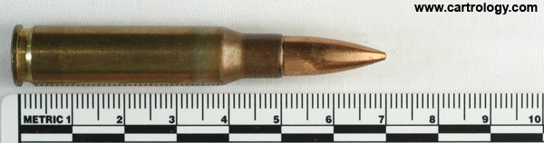 7.62mm NATO Ball T104 United States F A 49 profile view.