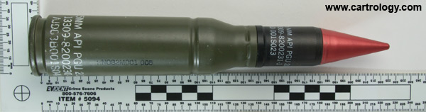 25 x 137mm KBA API PGU 20/U United States  profile view.