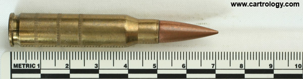 7.62mm NATO Inert  Spain P 59 7.6 profile view.