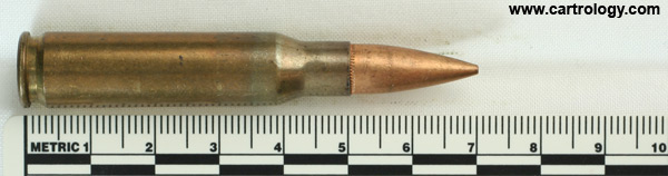 7.62mm NATO Ball M80 India OFV 79 M80 7.62 profile view.