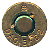 7.62mm NATO Ball  West Germany ⊕ DAG 5-62 head view.
