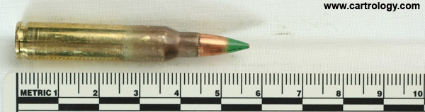 5.56 x 45mm Ball M855 United States ⊕ LC 13 [SCAMP ??] profile view.
