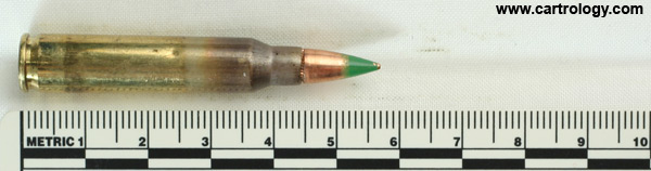 5.56 x 45mm Ball M855 United States ⊕ LC 13 [SCAMP 6] profile view.
