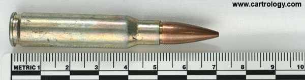 7.62mm NATO Ball M59 United States ⊕ LC 55 profile view.