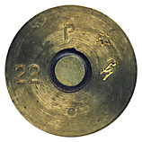 20 x 138mm B Rheinmetall TP-T  Germany P (6-point star) (symbol) 22 head view.