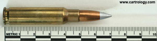 7.62mm pre-NATO Intermediate Case API  United States F A 49 profile view.