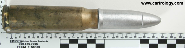 20 x 102mm Dummy  Unknown  profile view.