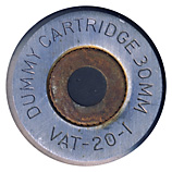 30 x 100mm B WECOM Dummy  United States DUMMY CARTRIDGE 30MM VAT-20-1 head view.