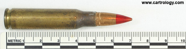 7.62mm NATO Tracer  Belgium ⊕ FN 60 profile view.