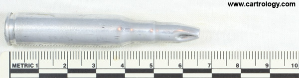 7.62mm NATO Blank  Argentina "F.L.B."-72-7,62x51- profile view.