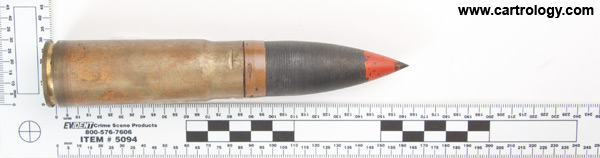25.4 x 87mm TP-T  Italy MB (GS) 9° profile view.