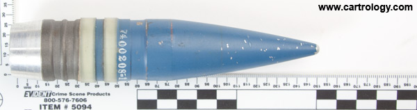 30 x 173mm GAU-8/A TP  United States  profile view.