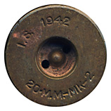 20 x 110mm RB Dummy  Unknown I.S. 1942 20-M.M.-MK-2 head view.