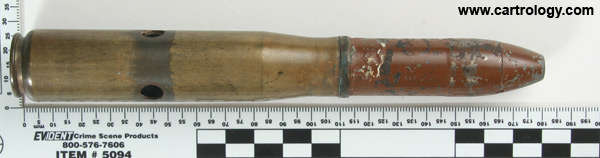 20 x 110mm RB Dummy  Unknown I.S. 1942 20-M.M.-MK-2 profile view.