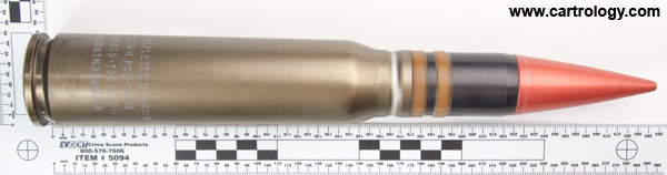 30 x 173mm GAU-8/A API PGU-14B/B (Inert) United States  profile view.