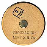 30 x 173mm GAU-8/A HEI PGU-13 United States (black ink) 7300310-3D MMT-3-9-74 [GIL 6] head view.