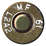 7.62mm NATO Ball L2A2 Australia MF 61 L2A2 head view.