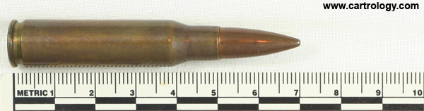 7.62mm NATO Ball  Chile F.M.E. 7.62 60 profile view.