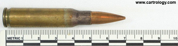7.62mm NATO Ball M80 United States ⊕ LC 75 profile view.
