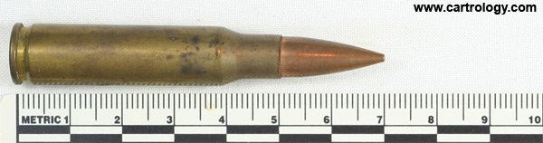 7.62mm NATO Ball M80 United States ⊕ WCC 65 profile view.