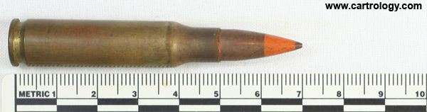 7.62mm NATO Tracer M62 United States ⊕ LC 62 profile view.