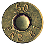 .50 BMG Blank  Belgium FNB 81 .50 head view.