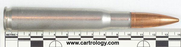 .50 BMG Dummy  Belgium FNB 84 .50 profile view.