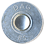 .50 BMG Plastic Training  West Germany DAG 85 head view.