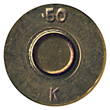 .50 BMG Blank  United Kingdom .50 K head view.