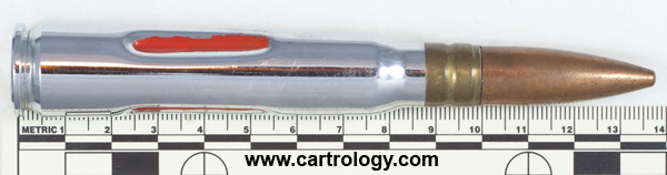 .50 BMG Dummy L1A1 United Kingdom K 73 L1A1 profile view.