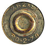 7.62mm NATO Grenade Blank  Spain 7.62x51 P.O-2-79 head view.