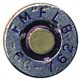 7.62mm NATO Shot  Argentina F.M."F.L.B.-" -66-7,62 head view.