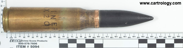 20 x 102mm Dummy  United States  profile view.