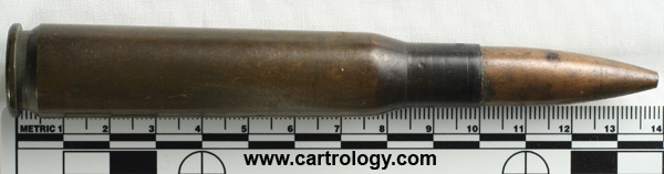 .50 BMG Dummy  United States 4 5 T W profile view.