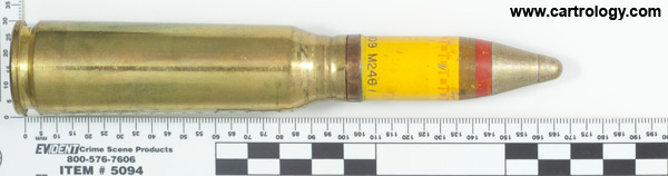 20 x 102mm HEI-T (Self Destruct) M246 United States  profile view.