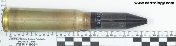 20 x 102mm APDS MK 149 MOD 1 United States  profile view.