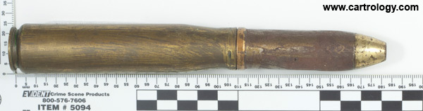 20 x 110mm RB HE  United States NOEN 66 1942 20M.M-MK.2 profile view.